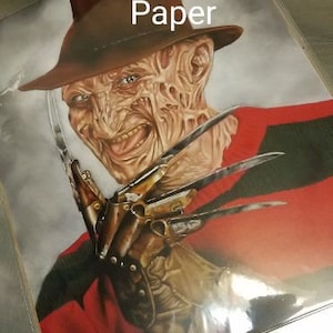 Freddy Krueger art prints  on fine art paper. Horror posters. Nightmare on Elm Street
