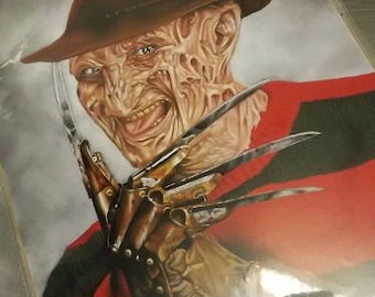 Freddy Krueger art prints  on fine art paper. Horror posters. Nightmare on Elm Street