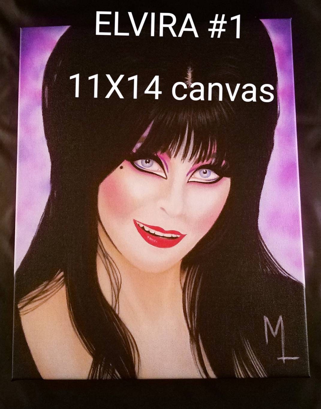 Elvira 11x14 Canvas and Archival Linen Paper Horror Art - Etsy UK