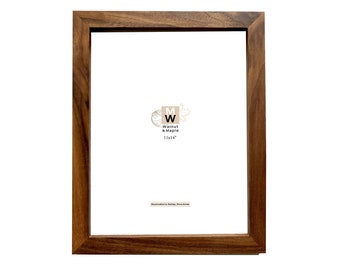 Walnut Wood Frame 4x6, 5x7, 8x10, 8.5x11, 11x14, 16x20 - Photo Frame- Walnut Frame - Wedding Gift - Diploma Frame - Solid Wood Frame