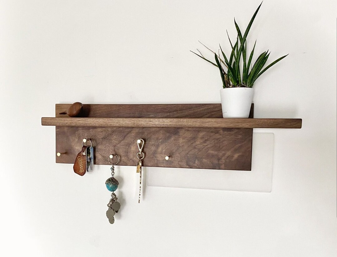 Wooden Entryway Keyholder Organization Key Holder Wall Mount Etsy
