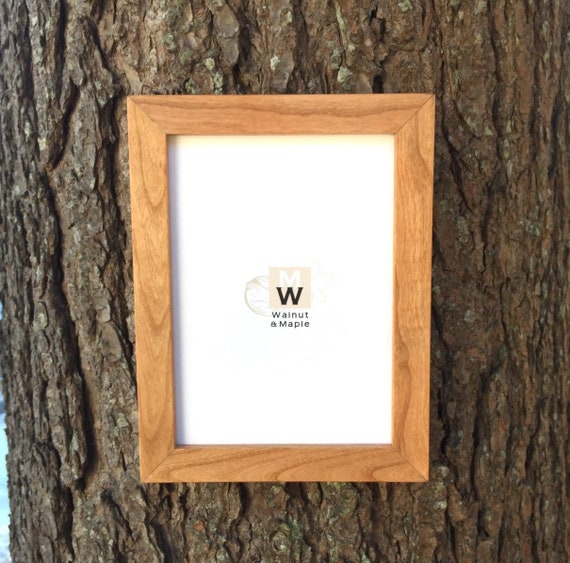 Cherry Frame 5x7 Handmade Wood Photo Frames Wedding Photo Etsy