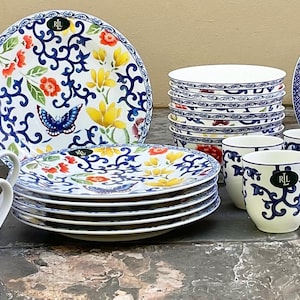 Ralph Lauren Mandarin Blue Plates - Etsy