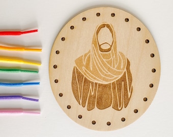 Jesus Christ Lacing Board: Handmade Montessori Gospel Toy