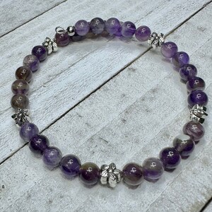 Amethyst beaded memory wire bracelet-best friend gift-new mom gift-birthday gift for mom-bracelet for women-Christmas