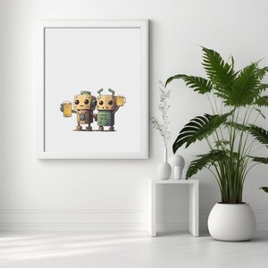 Robot Friends Drinking
