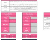 Calorie Calculator and Nutrition Monitoring Spreadsheet - GOOGLE DRIVE