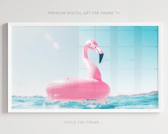 Flamingo Pool Samsung Frame TV Art: Summer Vibes (Digital Download)