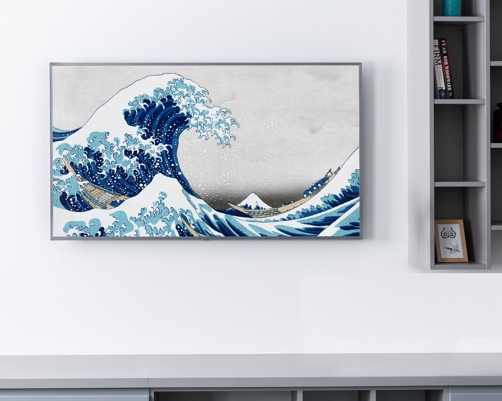 Kanagawa Art Print, Japanese Painting, Ukiyo-e Fine, Digital