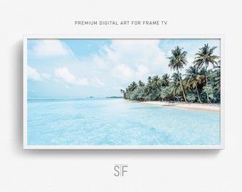 Blue Lagoon Beach - Samsung Frame TV Art (Digital Download)