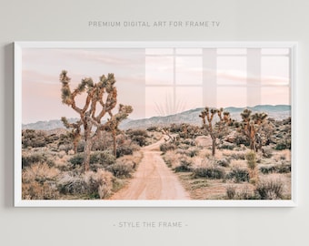 Desert Landscape Samsung Frame TV Art, Joshua Tree Sunset Digital Screensaver, Western Wall Decor