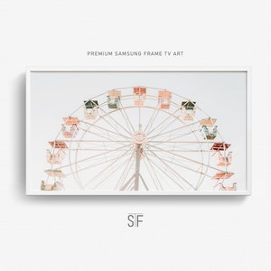 Samsung Frame TV Summer Art, Frame Tv Ferris Wheel Art for Frame TV, Modern Minimalist Art TV, Art Frame Tv Digital Download