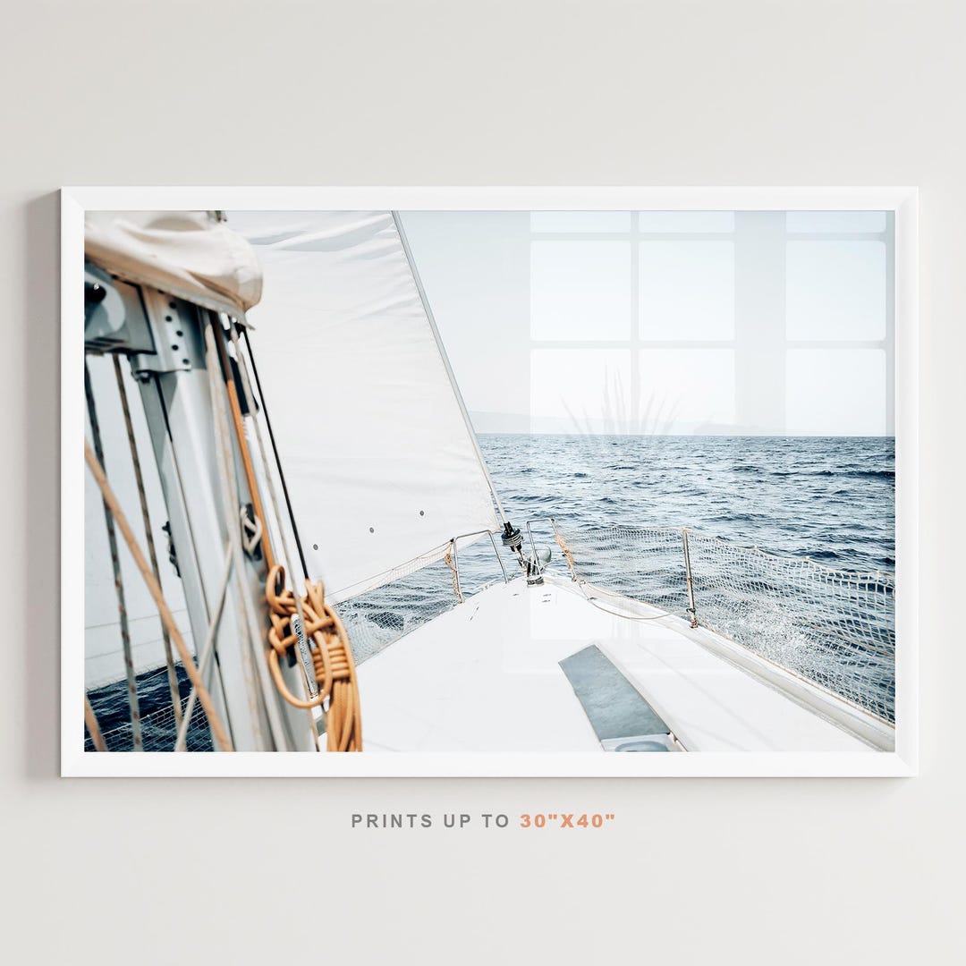 Sailboat Printable Wall Art, Ocean Photography Digital Download ...