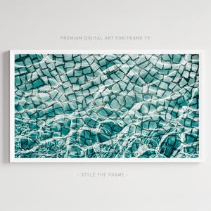 Samsung Frame TV Art - Teal Pool Water Reflection (Digital Download)