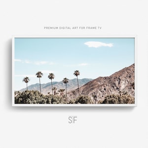 Frame TV Art Palm Springs Landscape Instant Download for Samsung TV Art, California Summer Travel Digital Download, Palm Trees Frame TV