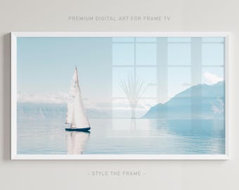 Sailboat Art for Samsung Frame TV: Ocean View (Digital Download)