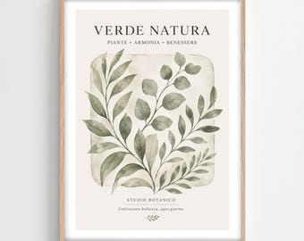 Botanische Wand Kunst Druck, Salbei Grünes Blatt Studio Poster Dekor, gerahmt oder ungerahmt