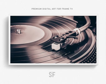 Retro Vinyl Record Player Art for Samsung Frame TV (Digital Download)