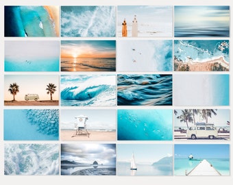 Samsung Frame TV Art Beach Set 40 Images Collection, Summer Beach Art Download Tropical Paradise 4K Art TV, Aerial Ocean Samsung Frame Art
