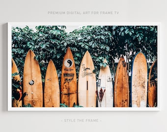 Hawaii Surfboards Frame TV Art - Summer Beach Display (Digital Download)