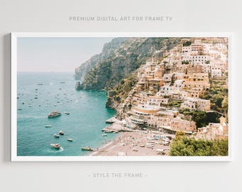 Positano Italy Rahmen TV-Kunst: Amalfiküste Landschaft (Digitaler Download)