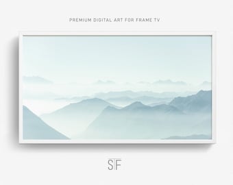 Foggy Mountain Landscape Digital Art | Samsung Frame TV (Instant Download)