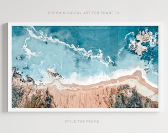 Luftbild Strandbild für Samsung Frame TV: Sommer Bildschirmschoner (Digitaler Download)