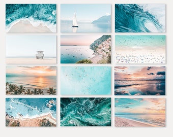 Coastal Beach Frame TV Art Bundle, Summer Set of 12 (Digital Download)