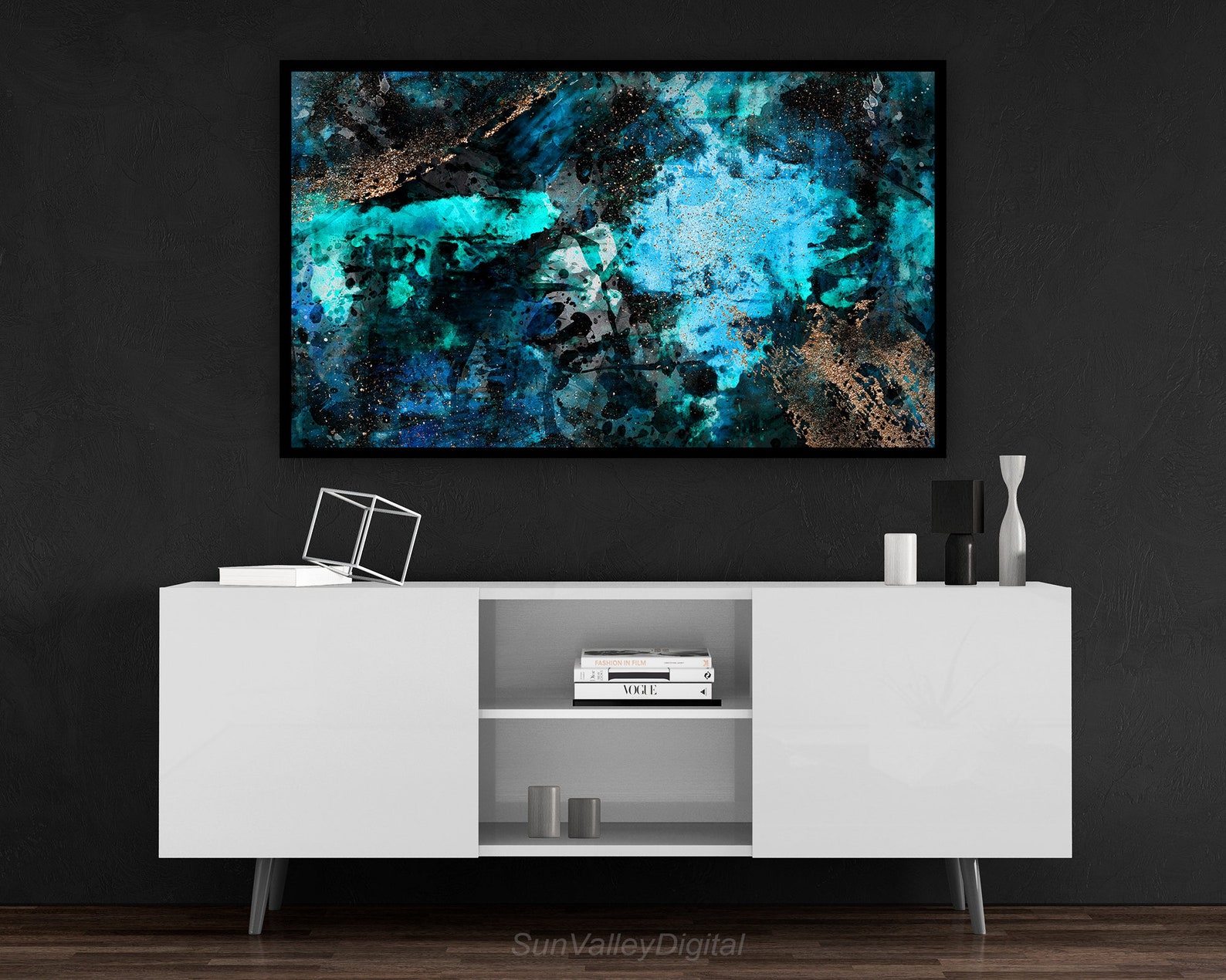 Samsung Frame TV Art Abstract Vibrant Digital Art Samsung TV Etsy