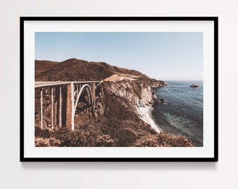 Big Sur Photography Print, Bixby Bridge Coastal Wall Art, California Landscape Decor