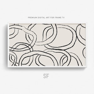Samsung Frame TV Abstract Line Art, Minimalist Modern Art, Digital Download for Samsung Frame, Digital Art for Frame Tv