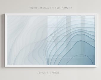 Steel Blue Modern Texture Frame TV Art 4K (Digital Download