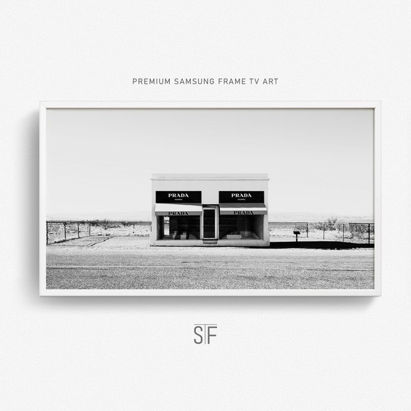 Samsung Frame TV Art, Building Instant Download, Frame TV Art, Black and White Texas Marfa Digital Download, Samsung Art TV