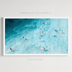 Aerial Ocean Surfers: Samsung Frame TV Art (digitale download)