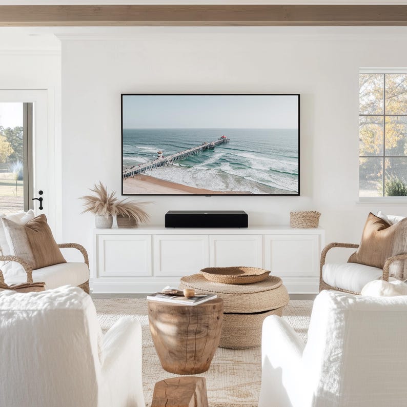Huntington Beach Aerial: 4K Ocean View Frame TV Art (Digital Download) image 5