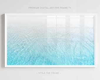 Aerial Beach Samsung Frame TV Art: Ocean View (Digital Download)
