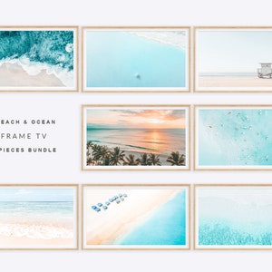 Samsung Frame TV Art, Aerial Beach Instant Download Beach and Ocean Set, Frame TV Art, Samsung Art TV Digital Download, Samsung Frame Art