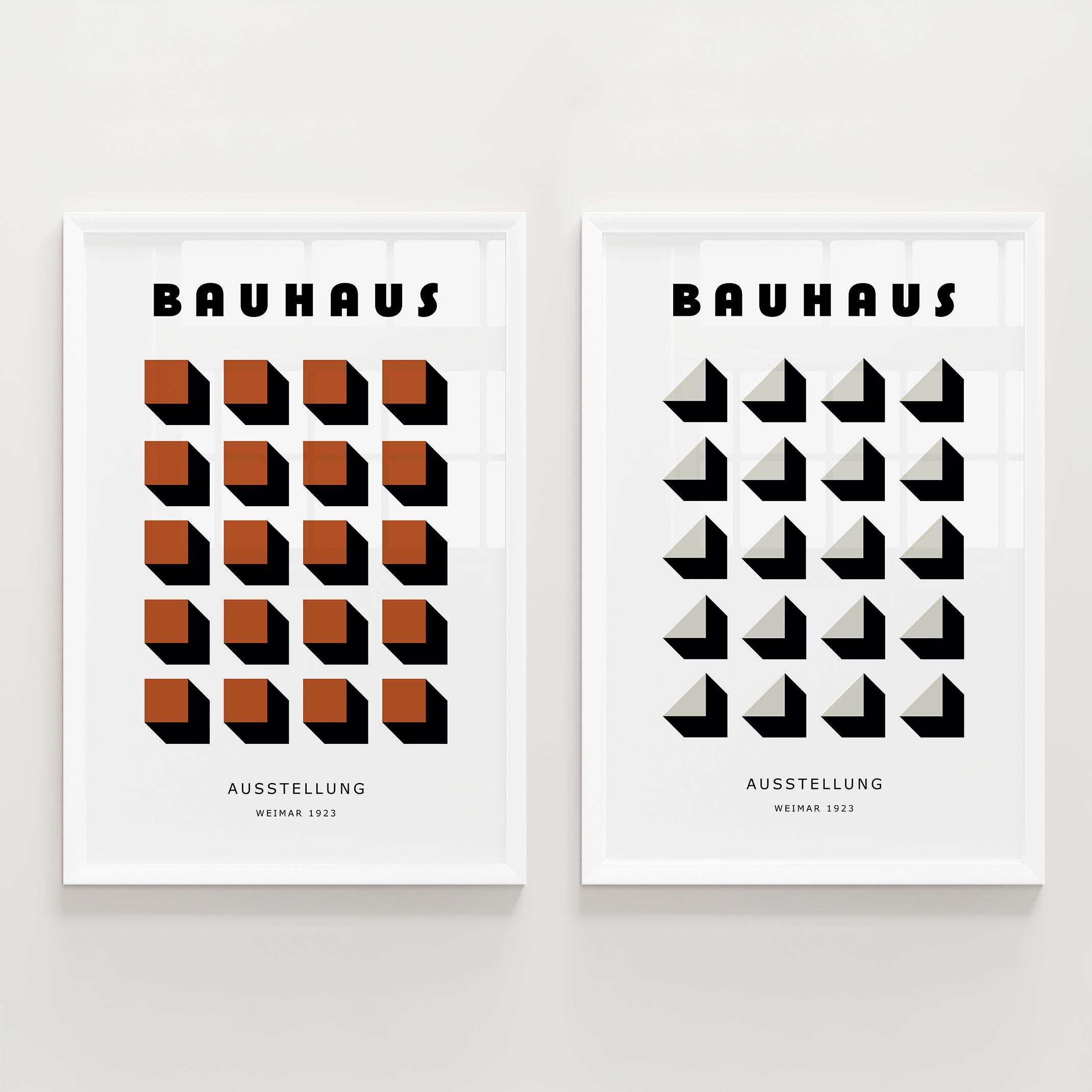 Bauhaus Printable Wall Art Set – Geometric Exhibition Minimalist ...