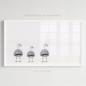 Arte costero de gaviotas para Samsung Frame TV (descarga digital)