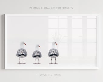 Seagulls Coastal Art for Samsung Frame TV (Digital Download)