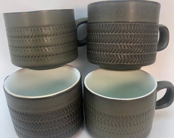 Vintage Retro Cake Plate Dark Green Mid Century Herringbone Denby Camelot Bread /& Butter Plate Langley Made in England Dessert Plate