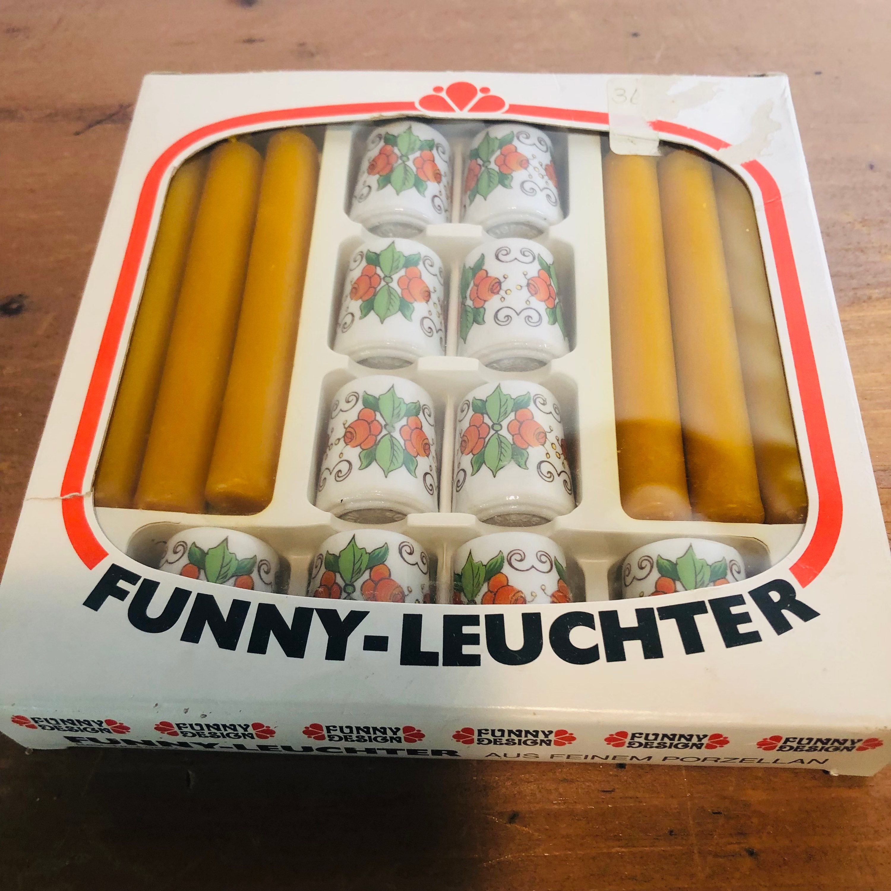 Funny leuchter W. Germany Vintage Mini Porcelain Candle Set Etsy
