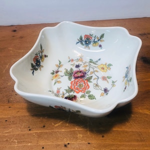 Limoges France Trinket Dish, Castel Limoges, Floral Trinket Dish