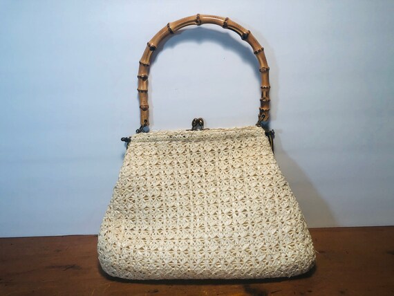 vintage raffia bag