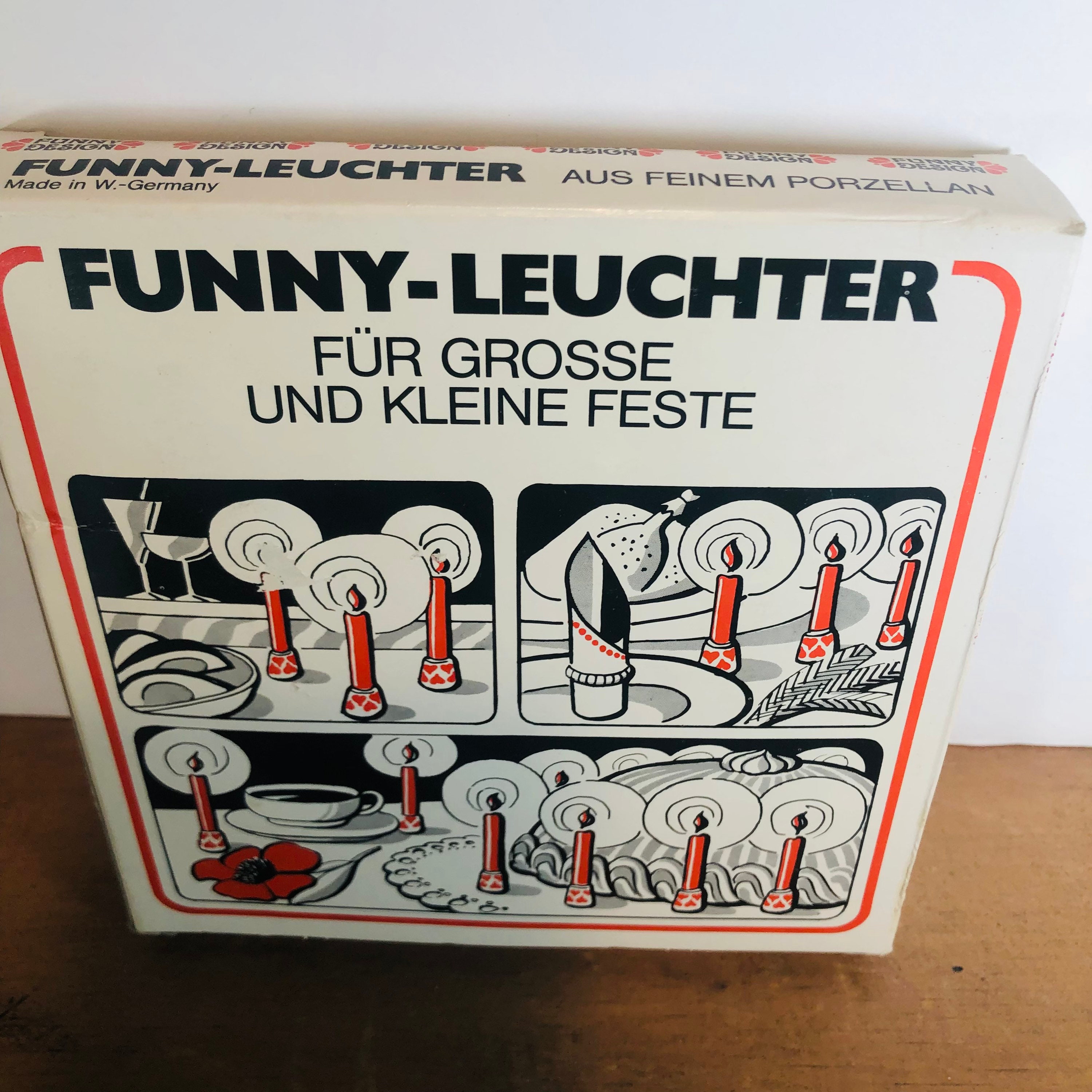 Funny leuchter W. Germany Vintage Mini Porcelain Candle Set Etsy