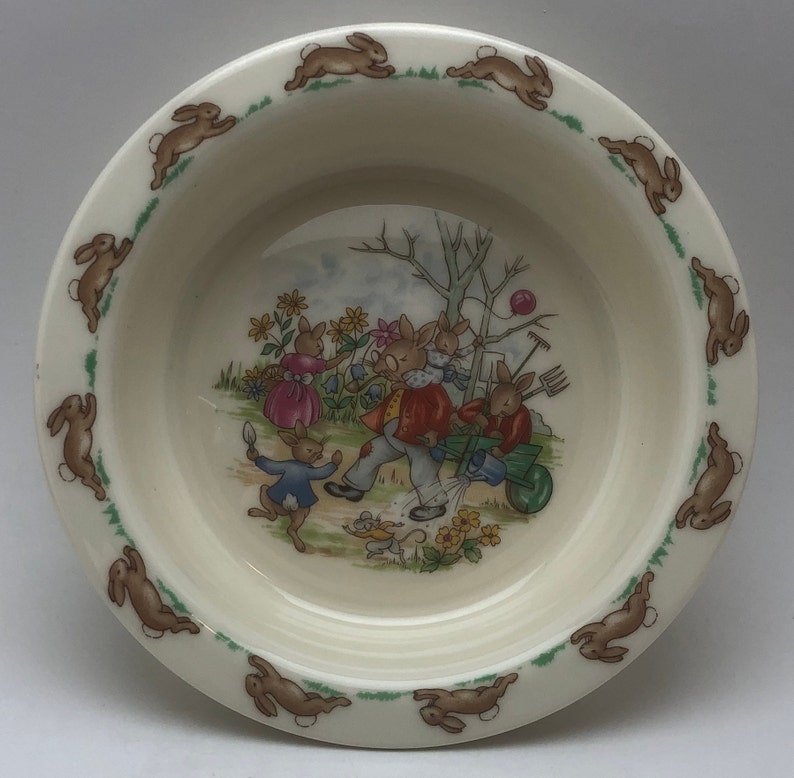 Royal Doulton Bunnykins Ivory Child/'s Bowl Vintage Replacement China