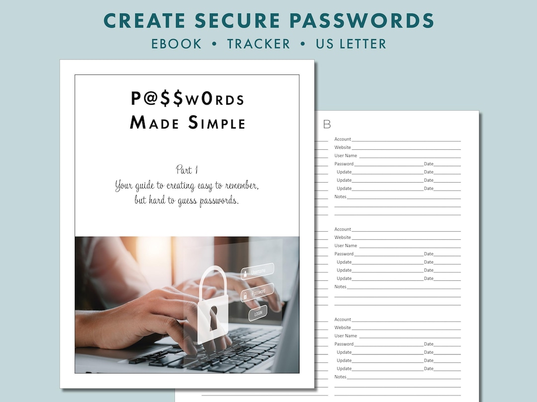Simple Passcode Passwords Made Simple, Easy Password Creation Guide, Customizable ...