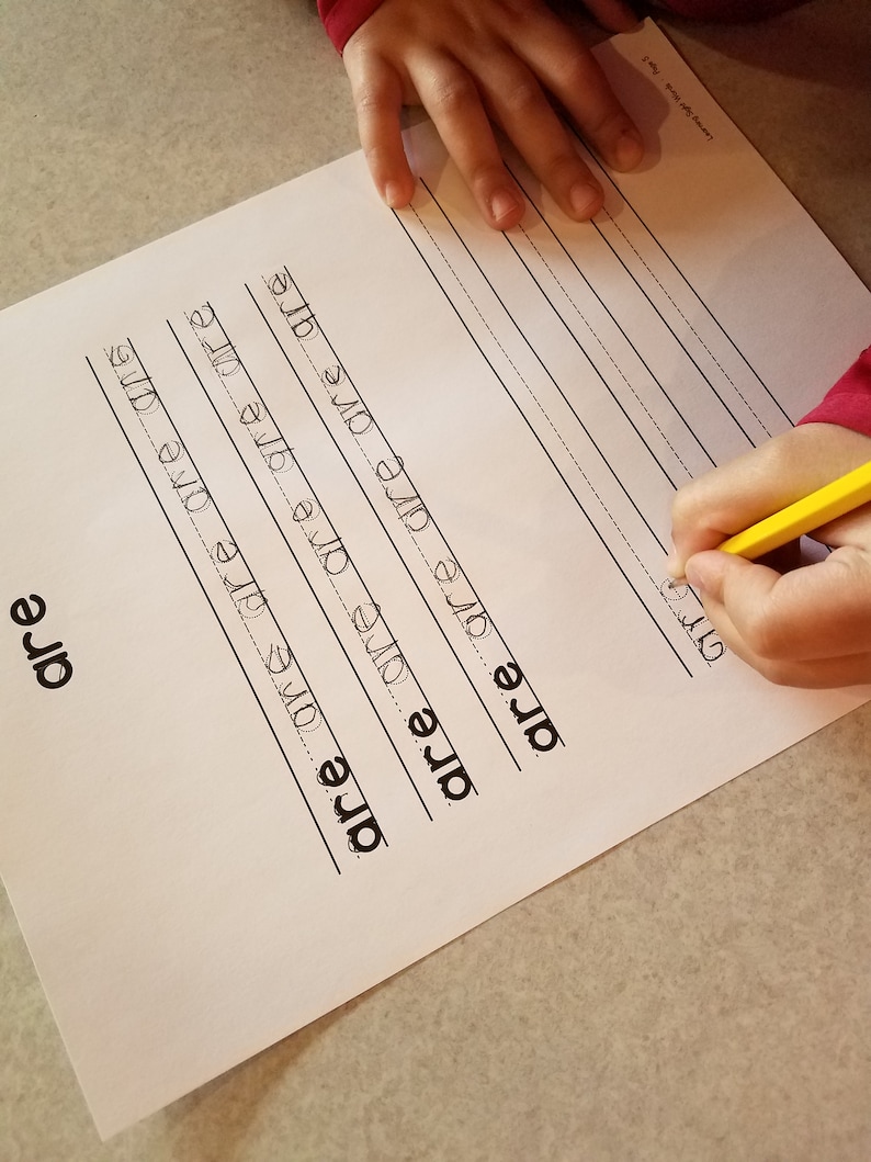Printable Sight Word Tracing Sheets for Preschool and Kindergarten Etsy