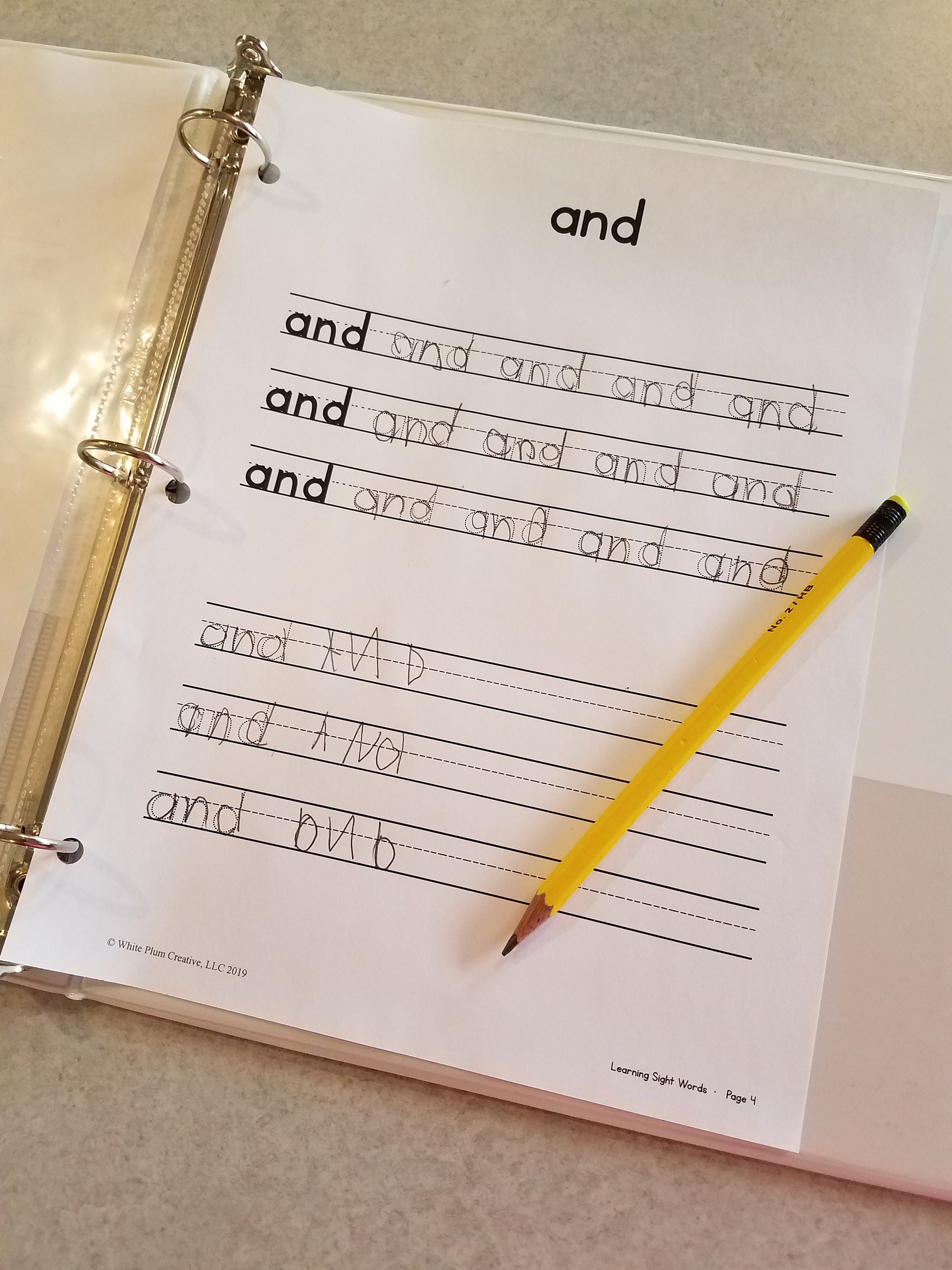 Printable Sight Word Tracing Sheets for Preschool and Kindergarten - Etsy