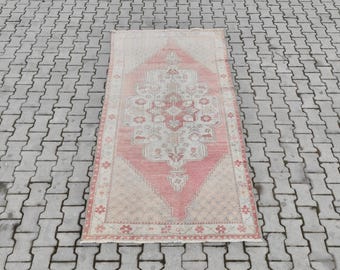 Vintage Turkish Oushak Rug 4x8: Hand-Knotted Anatolian Wool